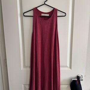 Abercrombie & Fitch Red Halter Sundress Midi